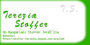 terezia stoffer business card